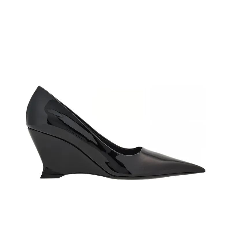 FERRAGAMO 70mm Wedge-heel Leather Pumps-1