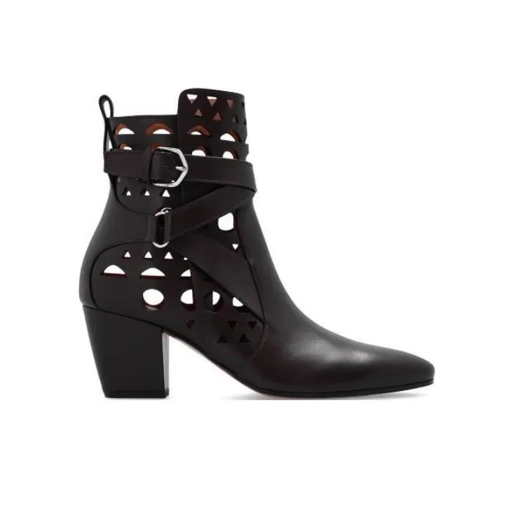Alaia Ankle Boots Women's Brown-1