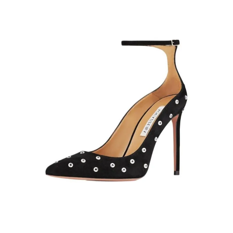 AQUAZZURA Love Affair Slim Heel High Heels 10.5cm Women's Black-2
