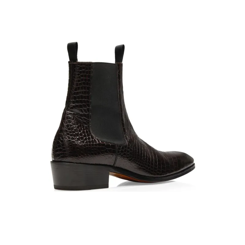 TOM FORD Short Chelsea Boots 4cm Men's Dark Brown-3