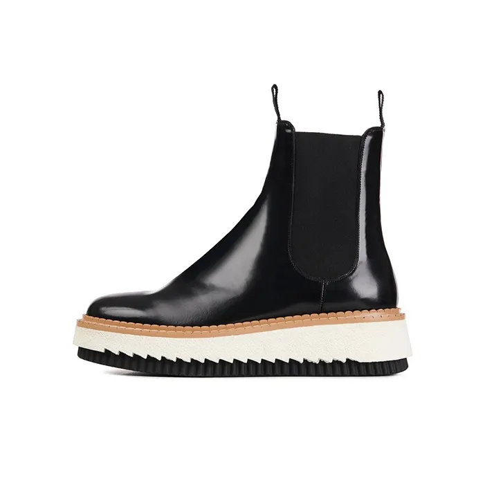 Chloe Short Chelsea Boots Women's Black-0