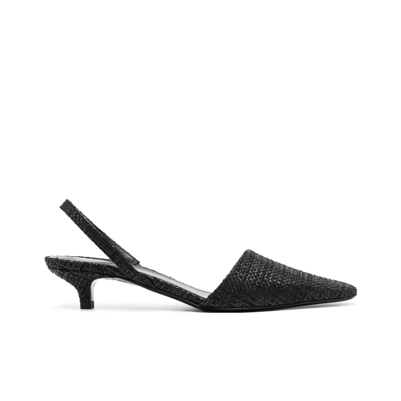 TOTEME The Raffia 35mm Slingback Pumps-1
