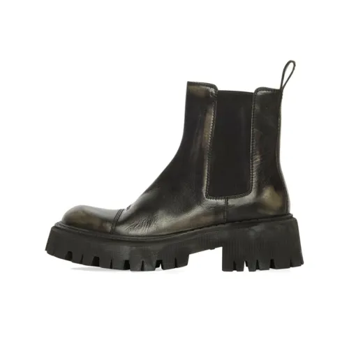 Balenciaga Tractor Short Chelsea Boots Women's Black
