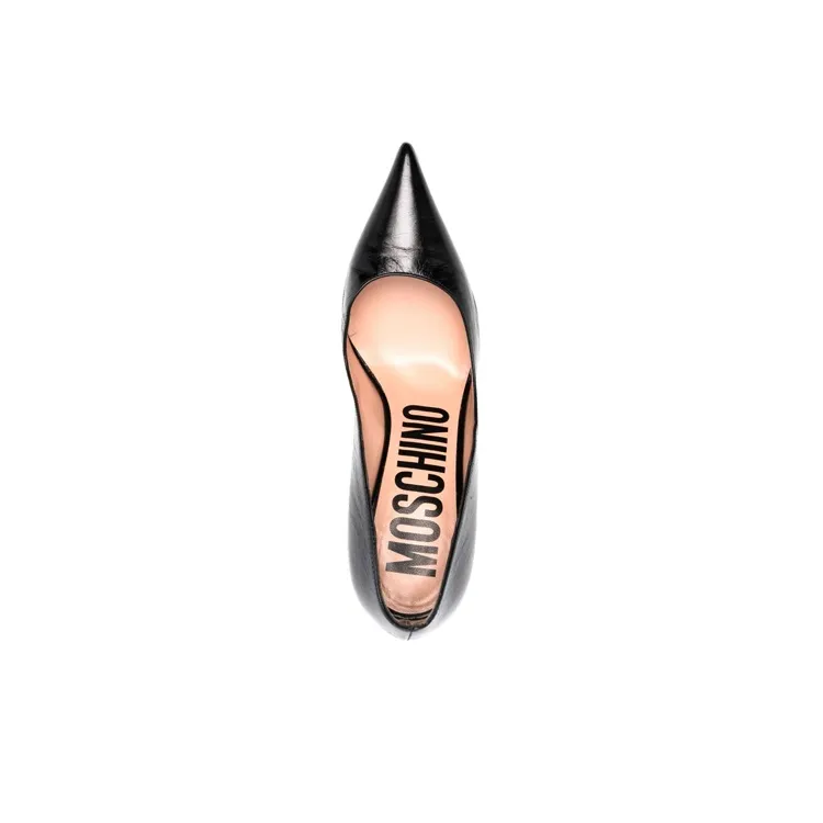MOSCHINO Irregular Heel High Heels 10.5cm Women's Black-2