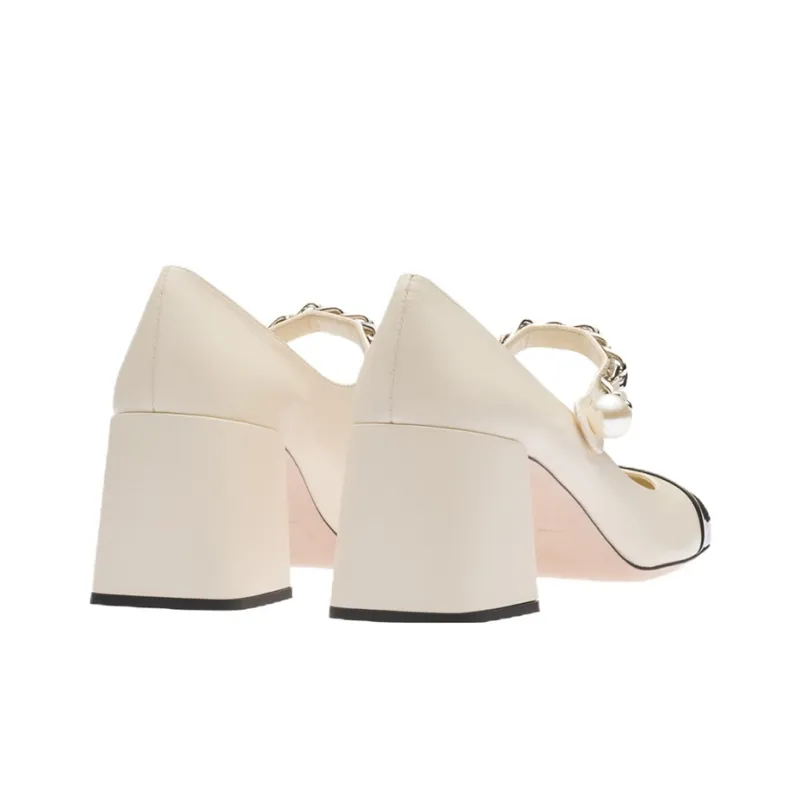 MIU MIU Chain-strap Mary Jane Pumps-4