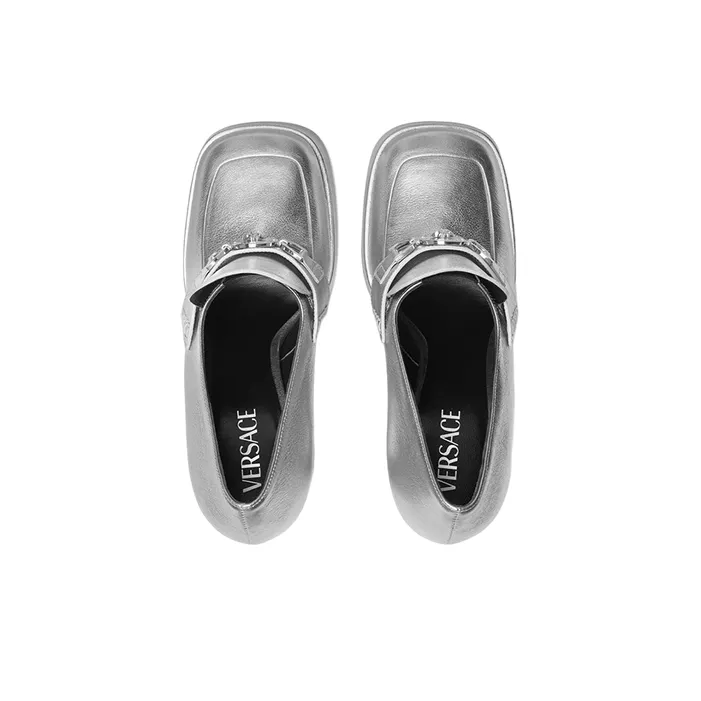 VERSACE Medusa 95mm Metallic-effect Mules-3