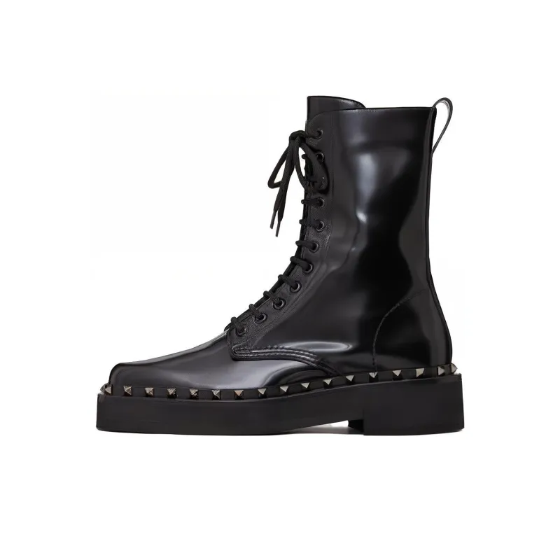 Valentino Garavani M-Way Rockstud 50mm Leather Booots-0