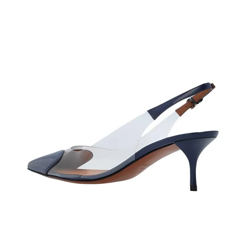 Alaia Heart Slim Heel High Heels 7cm Women's Blue-4