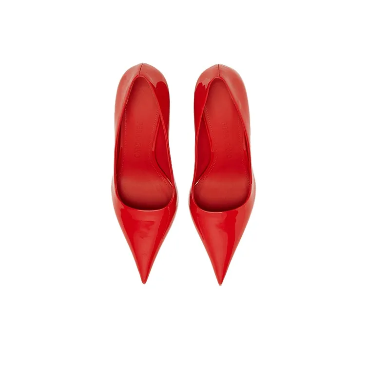 FERRAGAMO Wedge Heel High Heels 7cm Women's Red-3