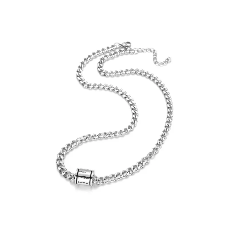 CENTURY&KINDLE Titanium Steel Necklaces Unisex-4
