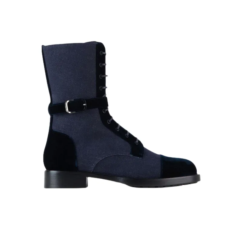 EMPORIO ARMANI Ankle Boots Women's Blue Black-1
