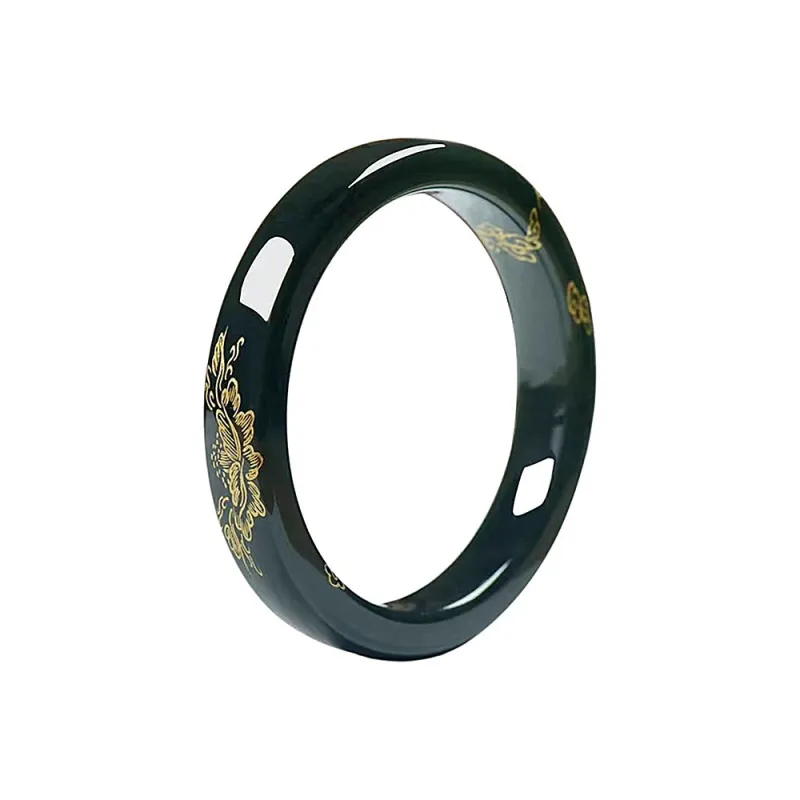 Zhen Yu Zhen Pin Hetian Jade Bangles Green Jade Unisex-7