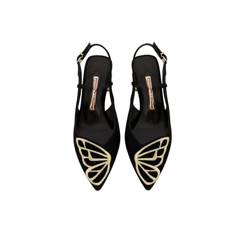 Sophia Webster Butterfly Block Heel High Heels 5cm Women's Black-3