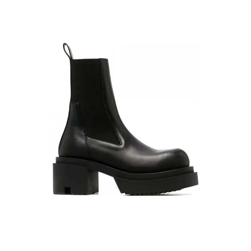RICK OWENS Beatle Bogun 75mm Leather Boots-1