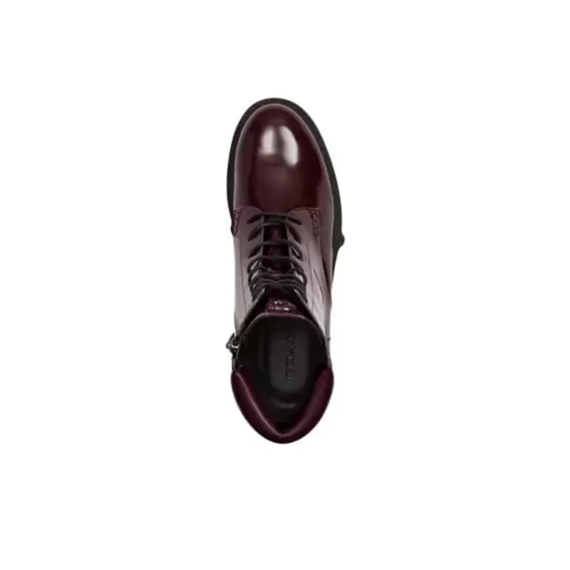 COACH Leighton Ankle Boots 3.8cm Women's Burgundy-3