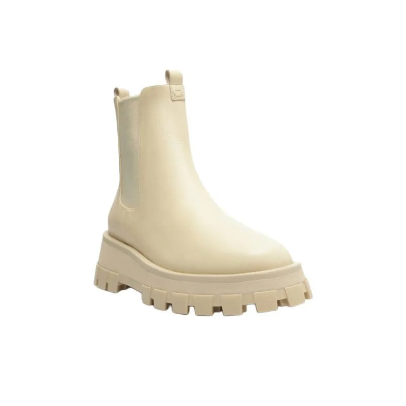 Schutz Tratorada Short Chelsea Boots 5cm Women's Beige-2