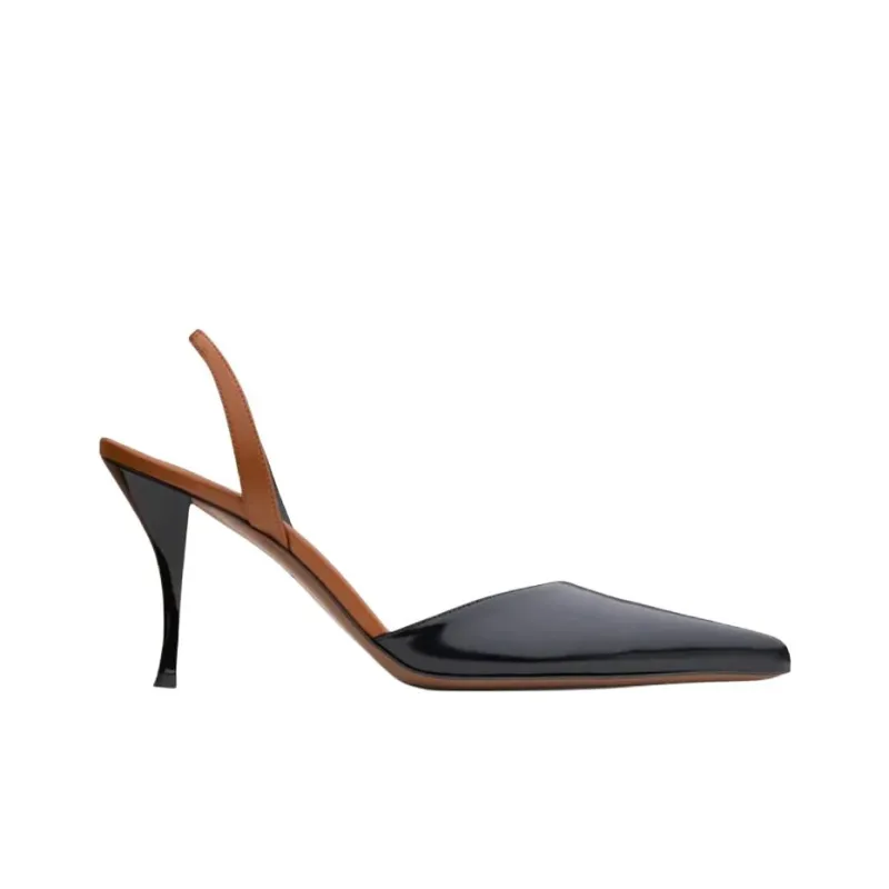 NEOUS Samaya Slim Heel High Heels 8.5cm Women's Black Brown-1