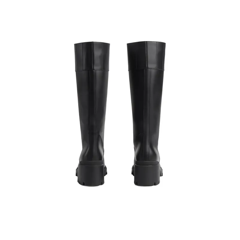 GUCCI Knee high Boots Women's Black-4