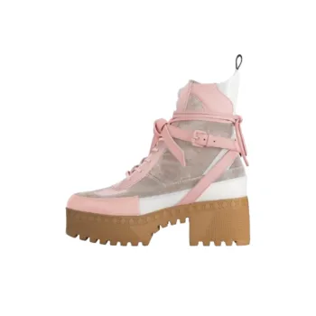 LOUIS VUITTON Laureate Ankle Boots 5cm Women's Pink
