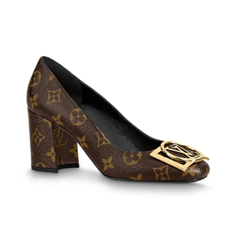 LOUIS VUITTON Madeleine High Heels Women's Brown-1