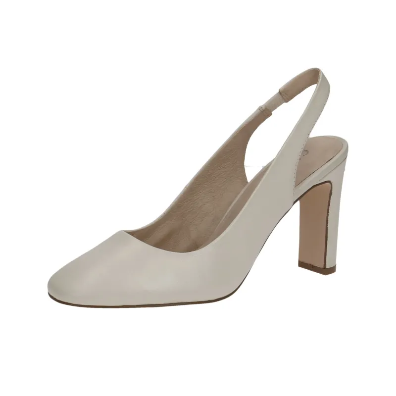 CAPRICE Twiggy Chunky Heel High Heels 8.5cm Women's Beige-2