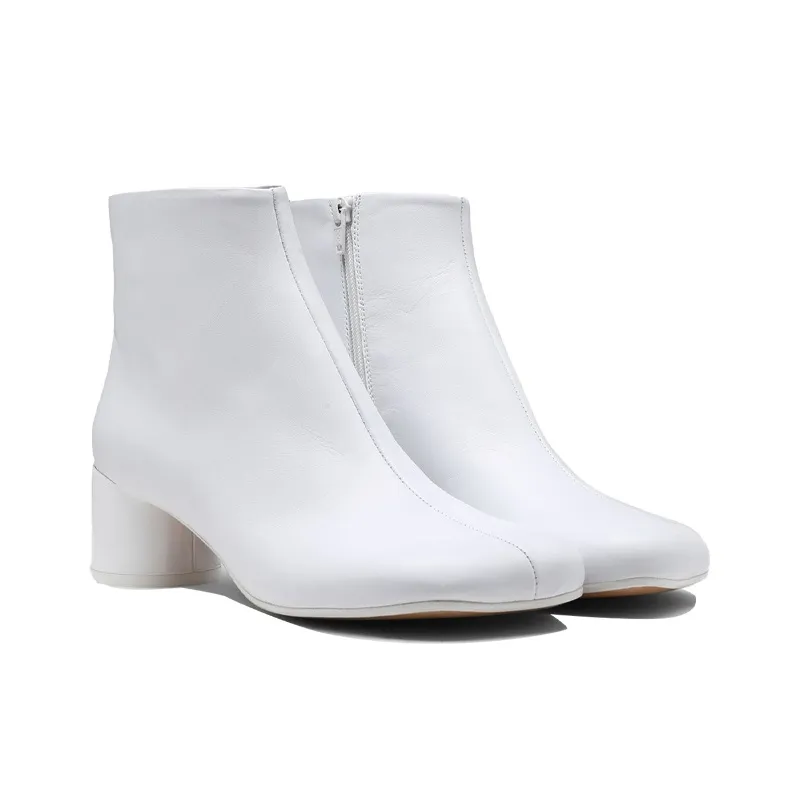 Maison Margiela 6 Logo Ankle Boots Women's White-2