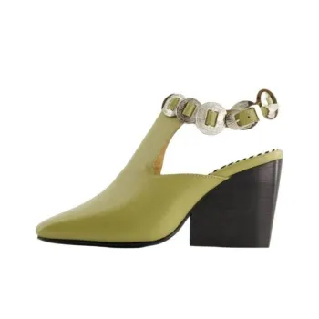 Toga Pulla Chunky Heel High Heels Women's Green