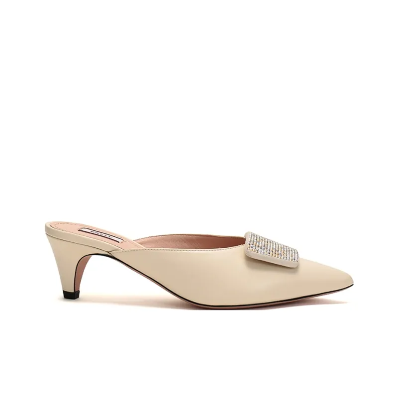 BALLY Cone Heel High Heels 5.5cm Women's Bone White-1