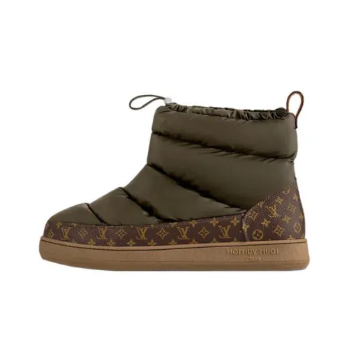 LOUIS VUITTON SKIing Collection Short Snow Boots Women's Green