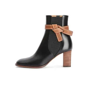LOEWE Gate Chunky Heel High Heels Women's Black