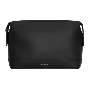 SAINT LAURENT PARIS Cow Leather Clutch Small Size Women's Black