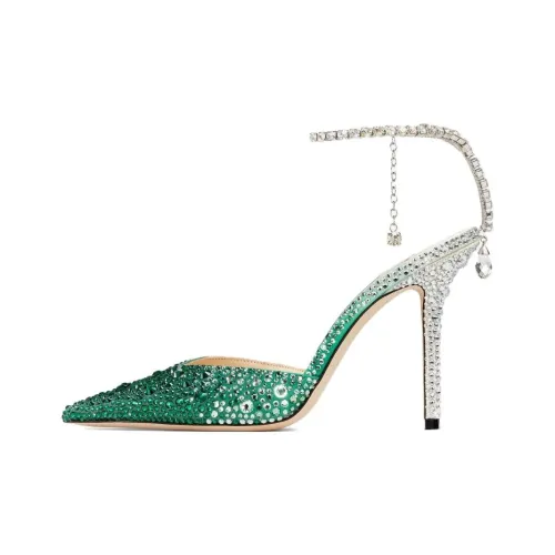 Jimmy Choo Saeda 100mm Crystal-embellished Pumps