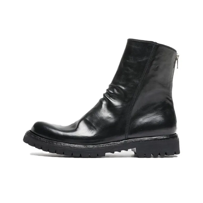 Officine Creative Ikonic Zip up Leather Boots-0