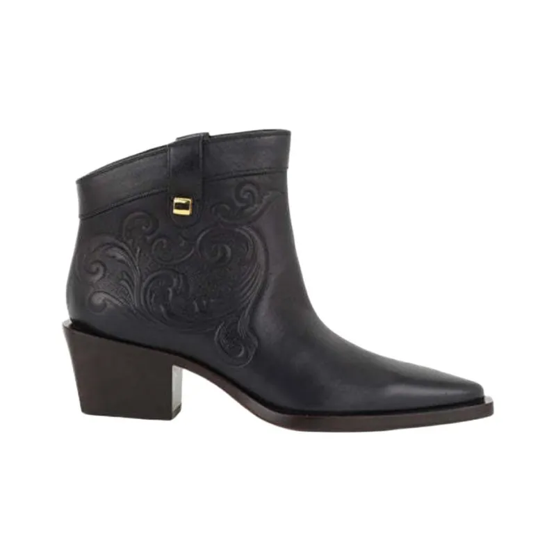 MAISON SKORPIOS Alexandra Cordoba Ankle Boots 6cm Women's Black-1