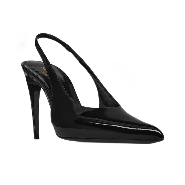 SAINT LAURENT Pulp 90 Slim Heel High Heels 9cm Women's Black-1