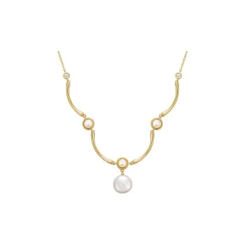Amber Lollipop Luminous Bamboo Collection Freshwater Pearl Necklaces Women's
