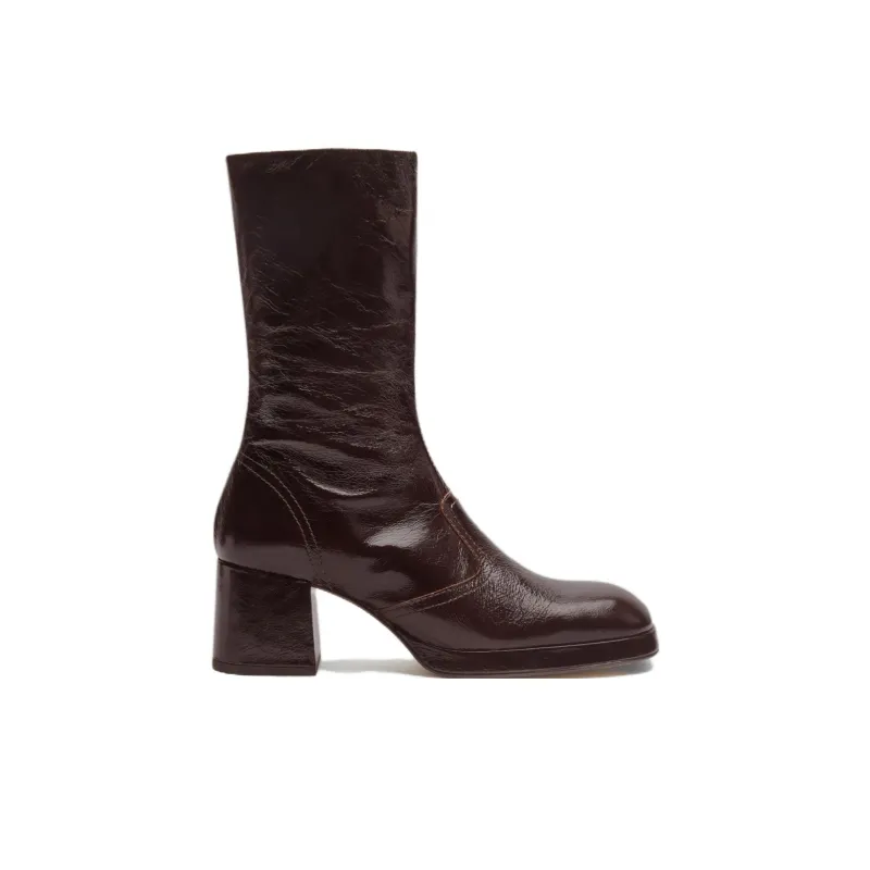 MIISTA Ankle Boots 6cm Women's Brown-1