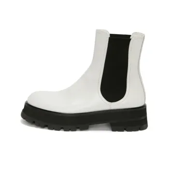 Alexander McQueen Rave Chelsea Boot White Black Women's