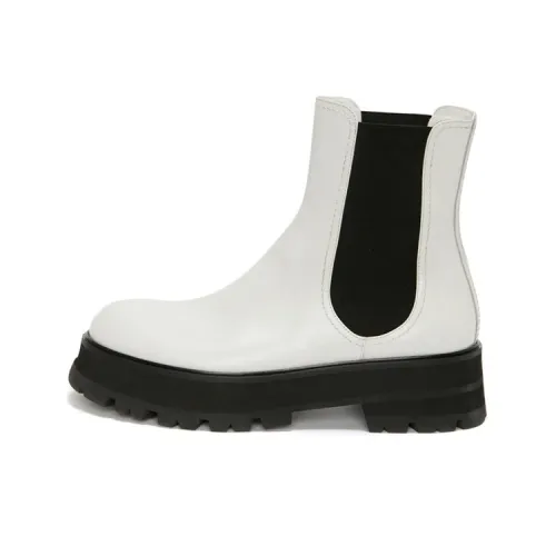 Alexander McQueen Rave Chelsea Boot White Black Women's