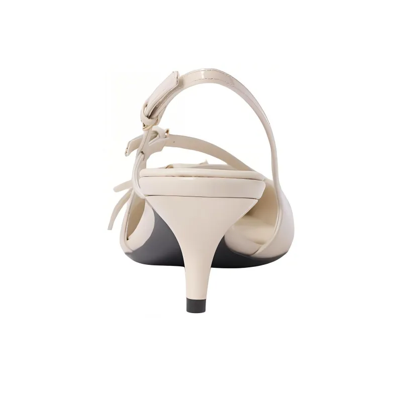 MIU MIU Slim Heel High Heels 5.5cm Women's Ivory-4