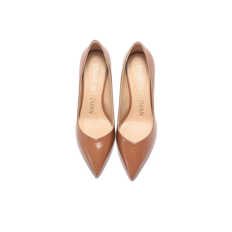 Stuart Weitzman/SW Slim Heel High Heels 7cm Women's Coffee-3