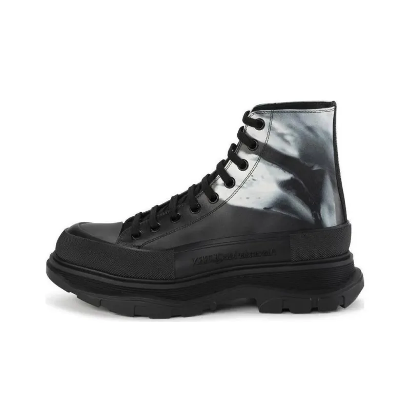 Alexander McQueen Lace Up Tread Slick Boots-0