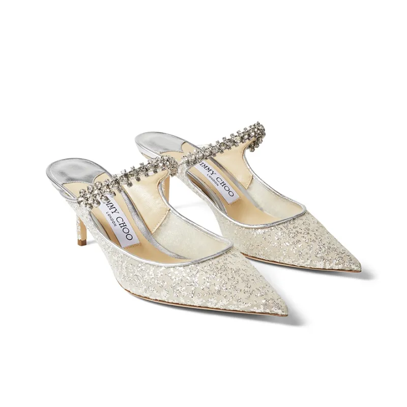 Jimmy Choo Bing 65mm Glitter Mules-2