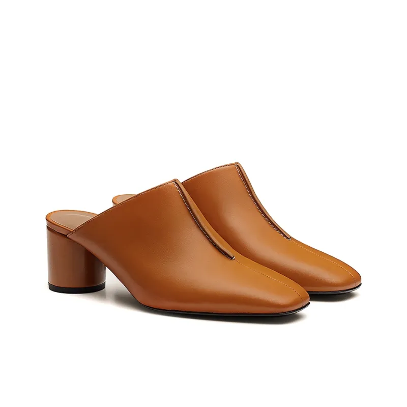 HERMES Detail High Heels Women's Gilded Beige-2
