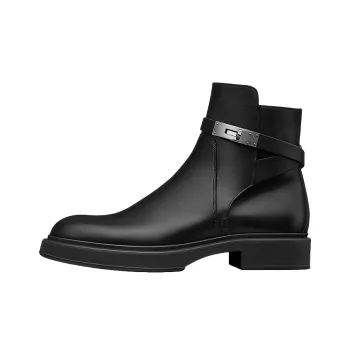 HERMES Veo Ankle Boots Men's Black