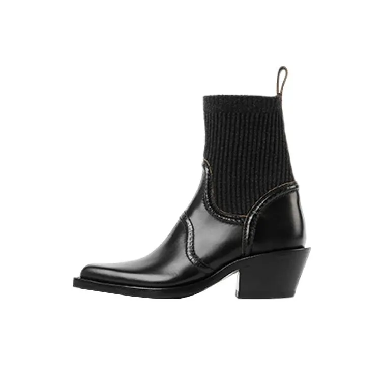 Chloé Nellie Knit-detail Boots-0