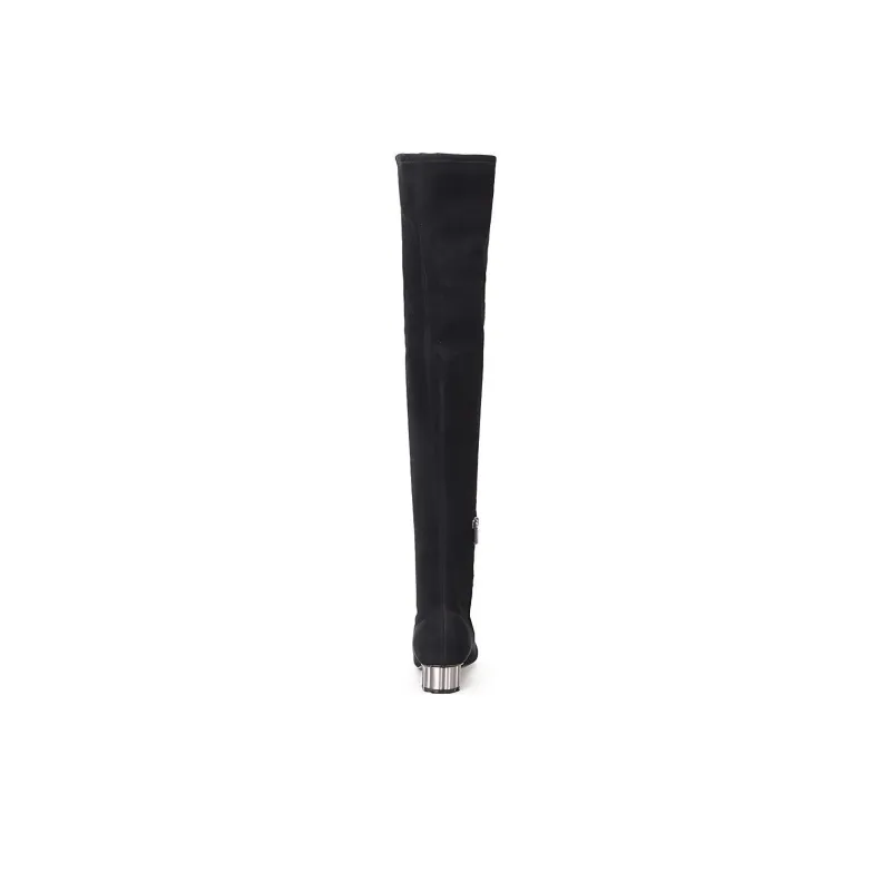 FERRAGAMO Brindisi Collection Knee high Boots Women's Black-3