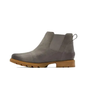 SOREL Emelie Short Chelsea Boots Women's Lime Gray