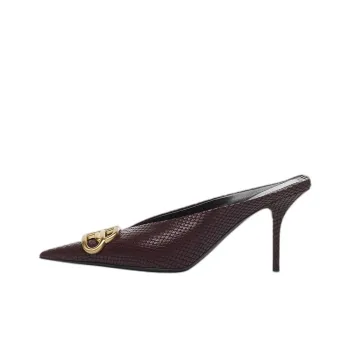 Balenciaga Knife Slim Heel Wrap-toe Slippers 8cm Women's Burgundy