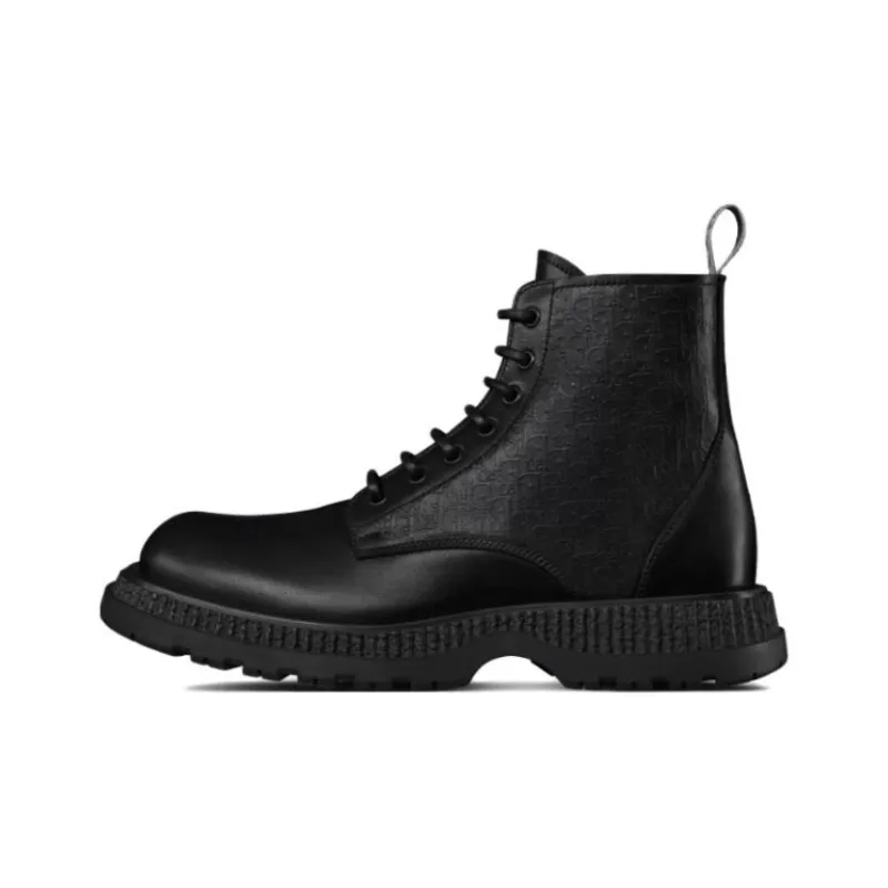 DIOR Buffalo Lace Up Ankle Boot 'DIOR Oblique Debossed - Black'-0